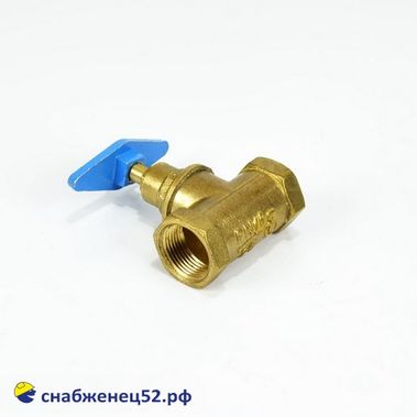Вентиль латунный для трубы ВГП ду 20 (15Б3р)